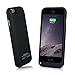 YHhao for iPhone 6 Battery Case, Portable Cell Phone Battery Charger Case Back Up Power Bank Rechargeable with Stand 4.7 Inches for iPhone 6 (Black)