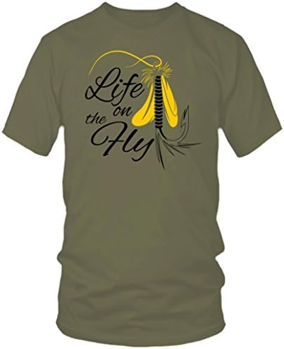 QBEC LIFE ON THE FLY t-shirt fly fishing trout salmon angling zander perch carp barbel ideal birthday, Father's Day, FREE UK DELIVERY!!!