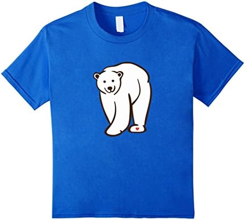 Kids Arctic Polar Bear T-shirt Save The White Bears Tee 12 Royal Blue