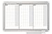 MasterVision Magnetic Dry Erase Quarterly 3 Month White Board Planner, Wall Mounting, Sliding Marker Tray, 24