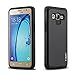 Galaxy On5 Case, J&D [Dual Layer] [Heavy Duty Protection] Hybrid Shock Proof Fully Protective Rugged Case for Samsung Galaxy On5 - Black