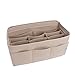Vercord Felt Purse Handbag Pocketbook Tote Insert Organizer Bag Shaper In Bag Multi-Pockets Cream Beige Large