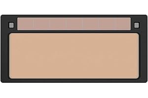 Tefuawe 2x4 1/4 Gold Welding Lens, Fixed Shade 10.5, Tig Rating 5 Amps, Thickness 0.19", HD Automatic Welding Lens for Pipeliner Welding Hood Parts