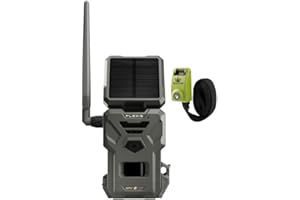SPYPOINT Flex-S Solar Cellular Trail Camera Integrated Solar Panel, LTE Connectivity, 100-foot Flash/Detection Range, Internal Battery, Optional Battery Backup + Steel Reinforced Strap