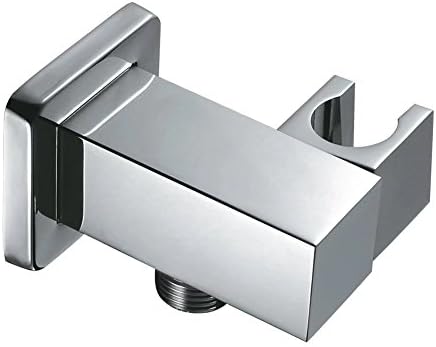 STARBATH Square Solid Brass Wall Mount Shower Holder Bracket Adjustable 360 Degree Concealed Installation Polished Chrome