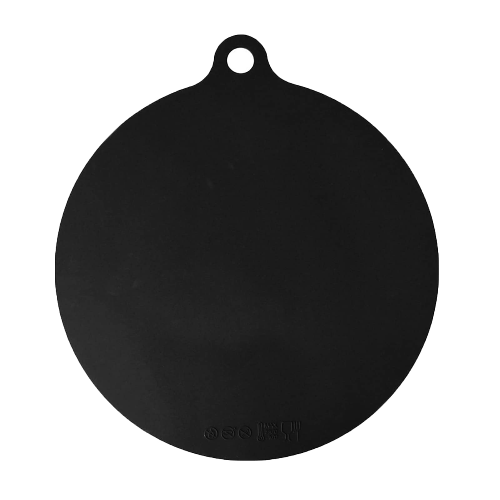 KMQRDZi 4-Pack 22cm Silicone Round Baking Mat, Non-Stick, Dishwasher Safe, Black