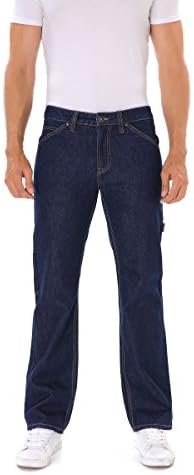 Indigo alpha Carpenter Dark Navy Blue Denim Work Jeans (8020D,W42/L30)