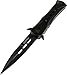 TAC Force TF-719BK Assisted Opening Folding Tactical Knife 4.5-Inch Closed, Black Blade, Black Handle