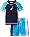 Nautica Little Boys Classic Rash Guard Swim Set, Ocean, 2T
