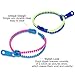 Jetec 60 Pieces Zipper Bracelet Friendship Fidget Bracelet Party Sensory Bracelet Toys Favors for School Students Kids Birthday, Mixed Colors