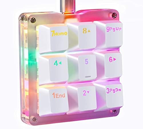 Koolertron One Handed Macro Mechanical Keyboard, RGB LED Backlit ...