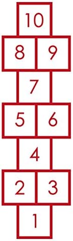 Hopscotch Vinyl Floor Sticker 500 x 1500mm (R11 Non-Slip Rated) (Red)