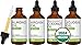Pure Acres Farm USDA Organic Carrier Oil Kit - Includes: Argan, Almond, Jojoba and Fractionated Coconut Oil for Hair and Skin (1oz)