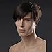 GOOACTION Male Short Straight Black Brown Wig for Men Synthetic Replacement Hair Wigs