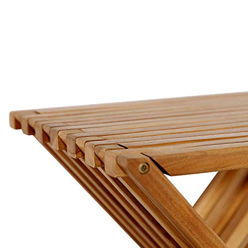 image for Rose Home Fashion Teak Shower Stool, Teak Shower Bench, 17