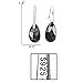 EleQueen 925 Sterling Silver CZ Teardrop Shepherd Hook Dangle Earrings Grey-Black Made with Austrian Crystal for Women,Valentine's Day/Mother's Day/Christmas Jewelry Gift Mom