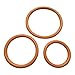 Ultimate54 Adjustable Leather Cock Ring 8.5 inch 3 snaps & 3 Gold Silicone Male Erection Enhancement Rings