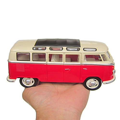 KMT Alloy Diecast Die Cast VW Volkswagen Bus Van Model 1:24 Scale (Red)