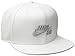 Nike Mens SB Icon Pro Snapback Hat White/Wolf Grey