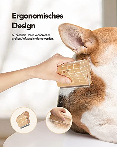 Honpal Haustier Hundebürste Katzenbürste, Haustier Bürsten, Haar Entferner Haustierbürste für Langhaar und Kurzhaar, effektiven Entfernung von Unterwolle und Vorbeugung von Haarballen (S)