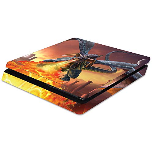 MightySkins Skin Compatible with Sony PS4 Slim Console - Line of Fire | Protect…