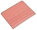 DKER Handmade Genuine Leather Unisex Slim Super Thin Card Holder With ID Card Window - Pink