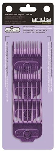Andis Andis Nano-silver Magnetic Attachment 5-combs, Small, Sizes 1/16", 1/8", 1/4", 3/8", 1/2"