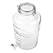 8 Liter/ 2 Gallon Mason Jar Drink Dispenser - Glass Beverage Dispenser with Spigot and Bail Lid Closure