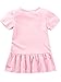 Short Sleeve Summer Dress with Hemmed Ruffle Tank Top for Girl Kids Toddler Clothes Pink 18M