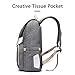 HaloVa Diaper Bag, Baby Nappy Backpack, Maternity Mommy Daddy Travel Shoulders Backpack, with Wet Cloth Pocket, Thermal Insulated Bottle Pockets and Stroller Hanging Hooks, Large Opening Design, Gray
