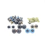 Big Giant 20/22/24mm Plastic Safety Eyes for Teddy Bear Doll Animal Puppet Craft (22mm, Mixed)