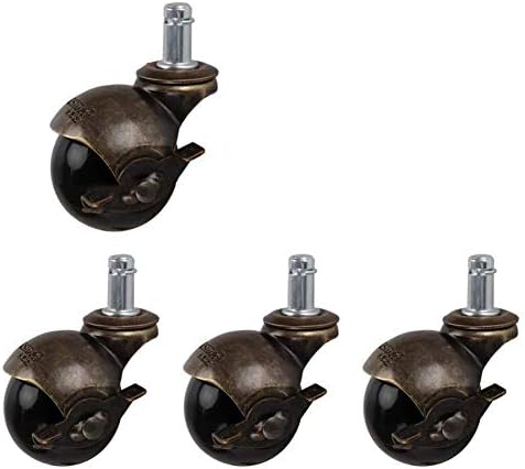 castors 2 Inches Ball Casters Stem Furniture Casters Wheels, Vintage Antique Swivel Replacement Casters For Sofa Chair Cabinet 4 Packs
