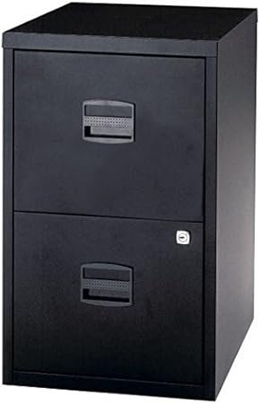 Bisley 2 Drawer Locking A4 Filing Cabinet Pfa2 Black Amazon Co
