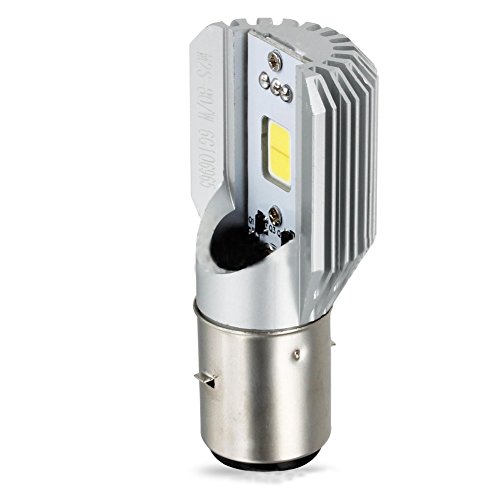 Oda Motorcycle Bike Headlights H6 BA20D DC 12V-80V 12W COB LED Motorcycle Bike Beam Headlight Bulb Strong Light for Motorcycle/Bike/Moped/Scooter/ATV