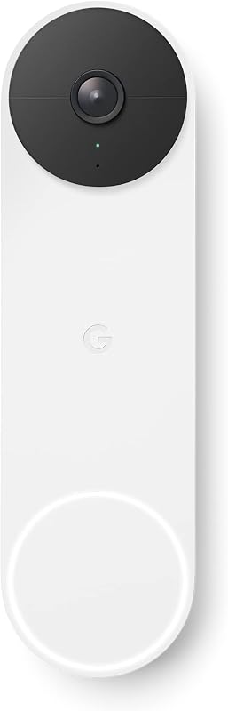 Campainha google nest – campainha com vídeo sem fio, neve, 960p, somente movimento
