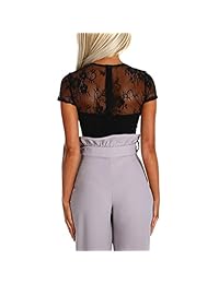 Eiffel - Body de encaje sin mangas para mujer