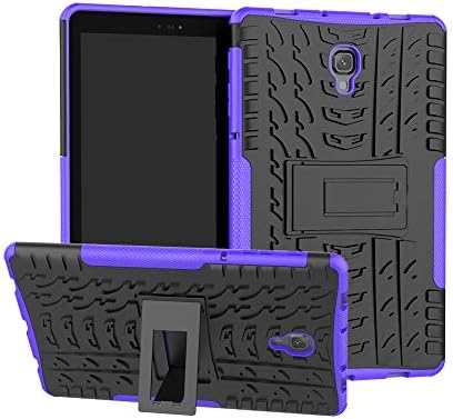 KISCO for Samsung Galaxy Tab S4 10.1 Tablet Case,Hybrid Shockproof Smart Case [Corner Protection][Kickstand Feature] Tire Texture Protective Cover for Samsung Galaxy Tab S4 10.1-Purple