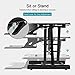 SLYPNOS Height Adjustable Sit to Standing Desk Converter Riser 28.5 Inches Wide Ergonomic Workstation, Black