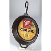 Lodge Seasoned Cast Iron Skillet - PFAS-Free, Non-Toxic Cookware - Use with an Oven, Stove, Grill, or Campfire - Naturally No