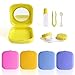 Ownsig Cute Pocket Mini Contact Lens Case Travel Kit Easy Carry Mirror Container Holder Light Blue