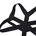 iiniim Mens Sexy Harness Belt Body Chest Lingerie Nylon Elastic Shoulder Strap Punk Gothic Rave Clubwear Black One Size