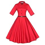 Maggie Tang 3/4 Sleeve 1950s Vintage Rockabilly Full Circle Dress