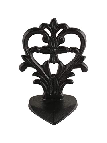 Ardour Heavy Duty Cast Iron Doorstops - Decorative Door Stopper - Stop Your Bedroom, Bath Doors -Heart Finiel