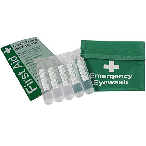 HypaClens E411 Eyewash Belt Wallet with Saline Pods, 5 x 20 mL