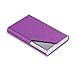 DMFLY Business Name Card Holder Luxury PU Leather & Multi Card Case, Business Name Card Holder Wallet Credit Card ID Case Holder for Women & Men - Keep Your Business Cards Clean (Purple)
