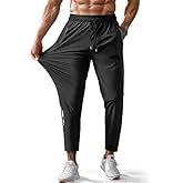 X-thud Men Sweatpants with Zipper Pockets Stretch Lightweight Athletic Track Pants for Joggers,Running,Workout,Gym