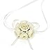 FAYBOX Girl Bridesmaid Wedding Wrist Corsage Party Prom Hand Flower Decor Pack of 2 Ivory
