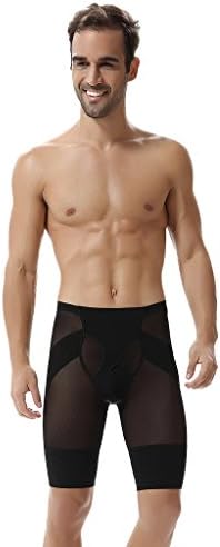 Men's Black Body Slimming Shorts Waist Training Tummy Control Leg Belly Shaper Underpant Underwear