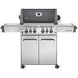 Napoleon Grills P500RSIBNCH-1 Prestige 500 6 Burner Charcoal Natural Gas Grill Rear & Side Burner