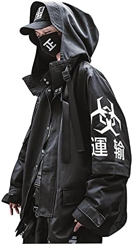 Men's Fairy Grunge Zip Up Jacket Y2k Acubi Vintage Outerwear Dark
